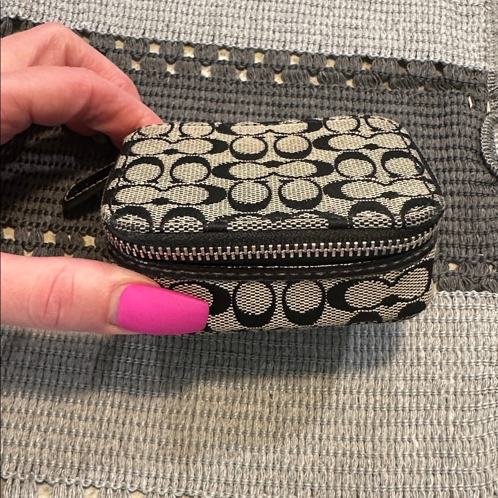 Coach Black and Cream Patterned Box